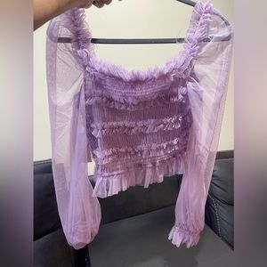 Stunning gorgeous purple fluffy top